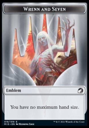 Clue // Wrenn and Seven Emblem Double-Sided Token [Innistrad: Midnight Hunt Tokens] - Trinity Hobby