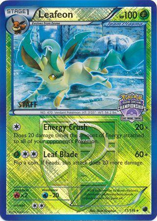 Leafeon (11/116) (States Championship Promo Staff) [Black & White: Plasma Freeze] - Trinity Hobby