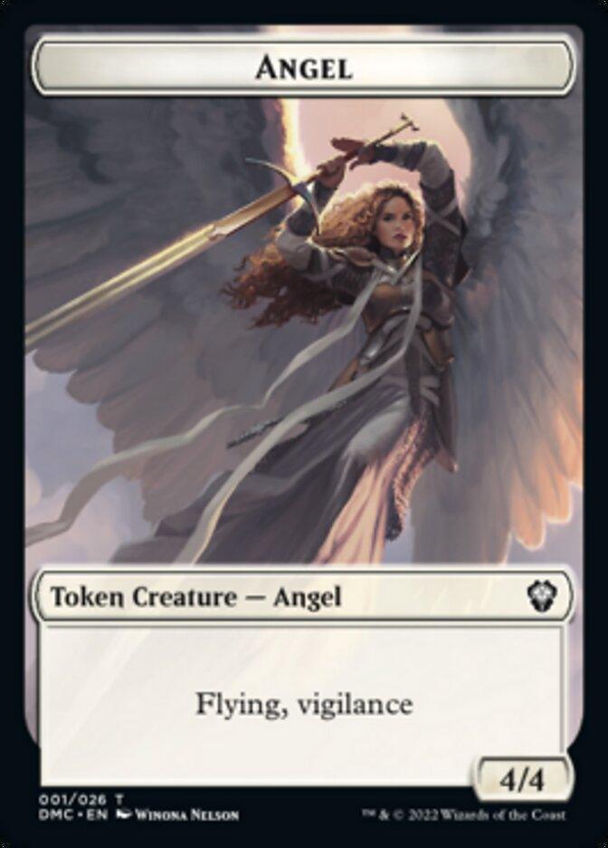 Bird (002) // Angel Double-Sided Token [Dominaria United Tokens] - Trinity Hobby