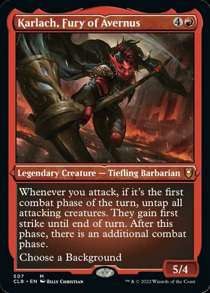 Karlach, Fury of Avernus (Foil Etched) [Commander Legends: Battle for Baldur's Gate] - Trinity Hobby