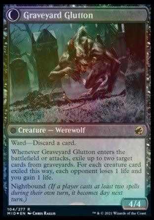 Graveyard Trespasser // Graveyard Glutton [Innistrad: Midnight Hunt Prerelease Promos] - Trinity Hobby