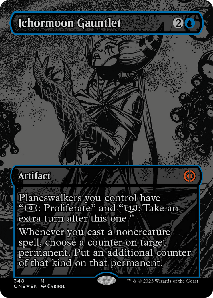 Ichormoon Gauntlet (Oil Slick Raised Foil) [Phyrexia: All Will Be One] - Trinity Hobby