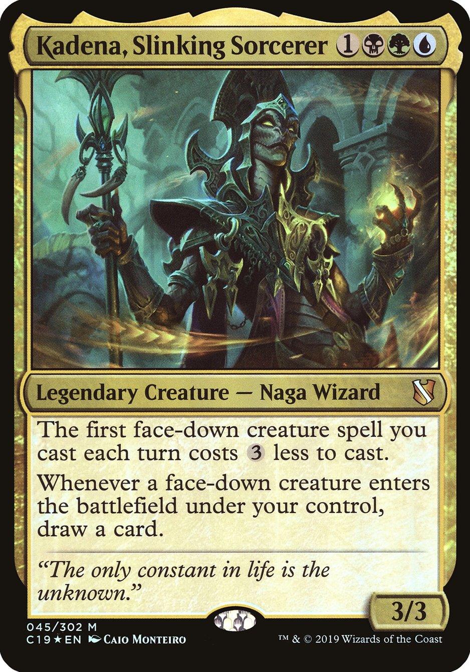 Kadena, Slinking Sorcerer (Oversized) [Commander 2019 Oversized] - Trinity Hobby
