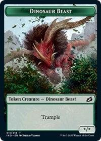 Dinosaur Beast // Human Soldier (004) Double-Sided Token [Ikoria: Lair of Behemoths Tokens] - Trinity Hobby