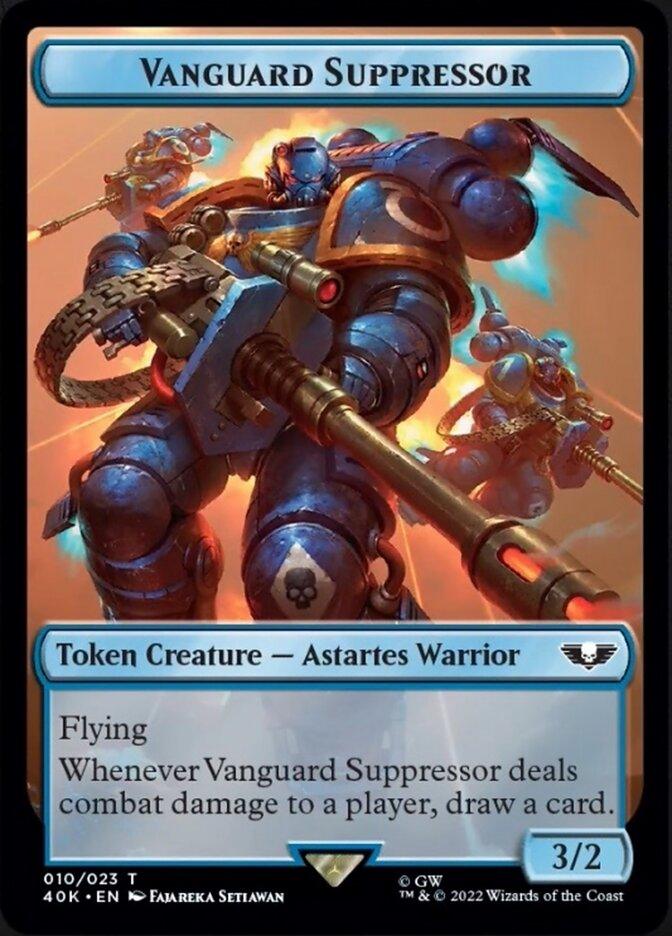 Soldier (004) // Vanguard Suppressor Double-Sided Token (Surge Foil) [Warhammer 40,000 Tokens] - Trinity Hobby