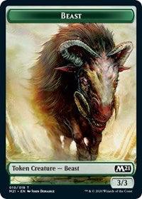 Beast // Cat (020) Double-Sided Token [Core Set 2021 Tokens] - Trinity Hobby
