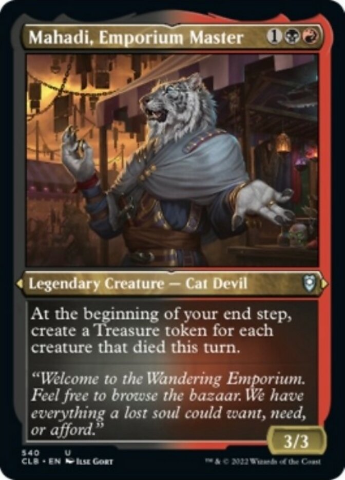Mahadi, Emporium Master (Foil Etched) [Commander Legends: Battle for Baldur's Gate] - Trinity Hobby