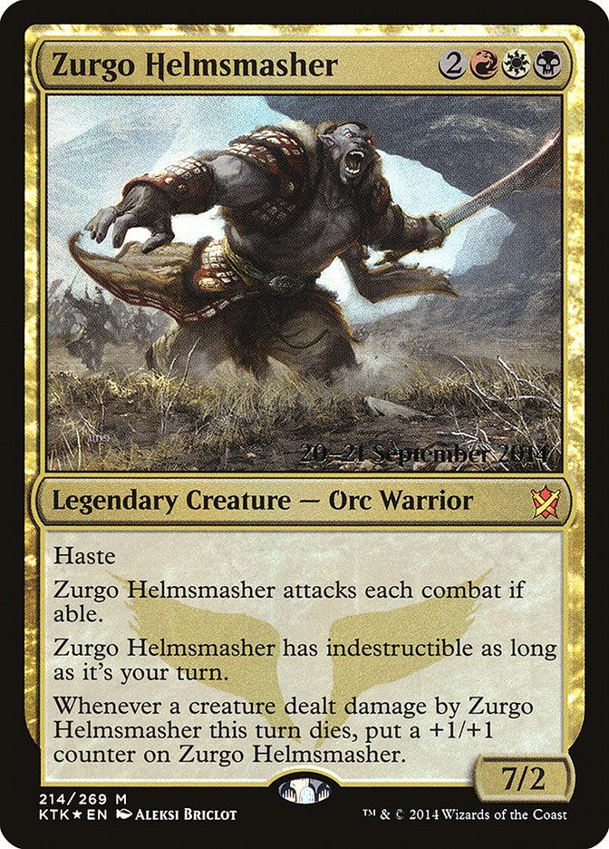 Zurgo Helmsmasher [Khans of Tarkir Prerelease Promos] - Trinity Hobby