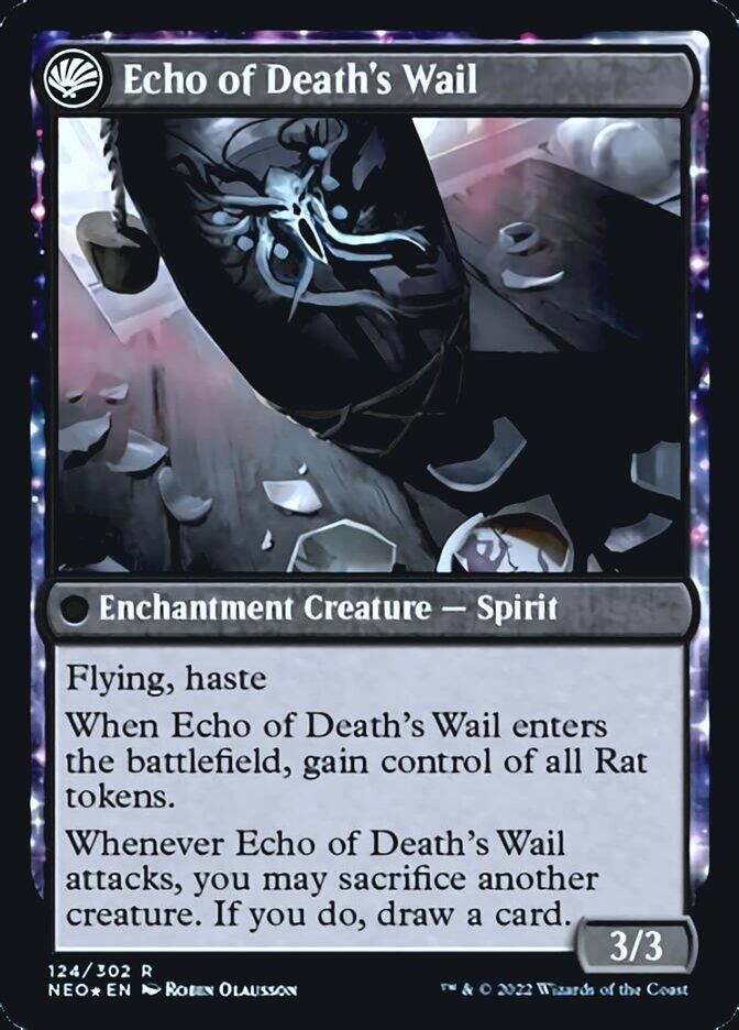 Tribute to Horobi // Echo of Death's Wail [Kamigawa: Neon Dynasty Prerelease Promos] - Trinity Hobby