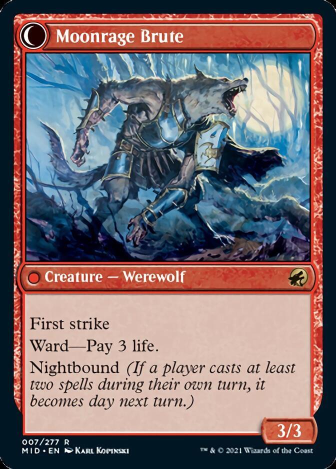Brutal Cathar // Moonrage Brute [Innistrad: Midnight Hunt] - Trinity Hobby