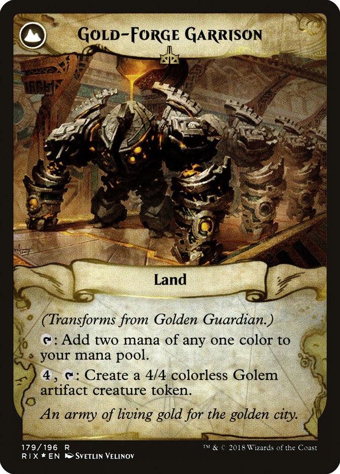 Golden Guardian // Gold-Forge Garrison [Rivals of Ixalan Prerelease Promos] - Trinity Hobby