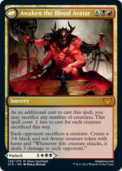 Extus, Oriq Overlord // Awaken the Blood Avatar [Strixhaven: School of Mages Prerelease Promos] - Trinity Hobby