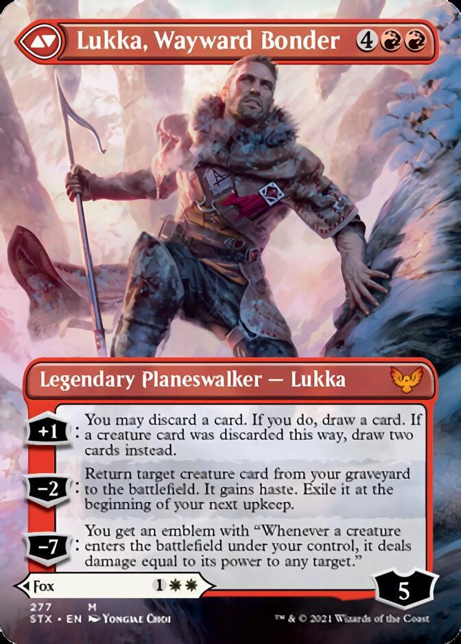 Mila, Crafty Companion // Lukka, Wayward Bonder (Borderless) [Strixhaven: School of Mages] - Trinity Hobby