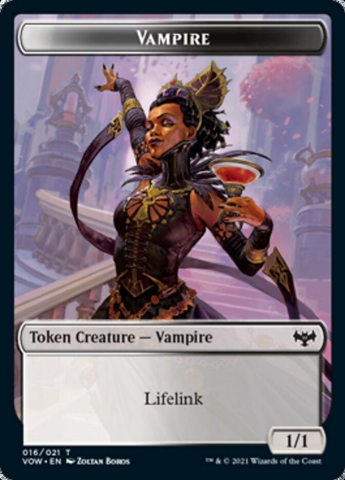 Zombie (008) // Vampire (016) Double-Sided Token [Innistrad: Crimson Vow Tokens] - Trinity Hobby