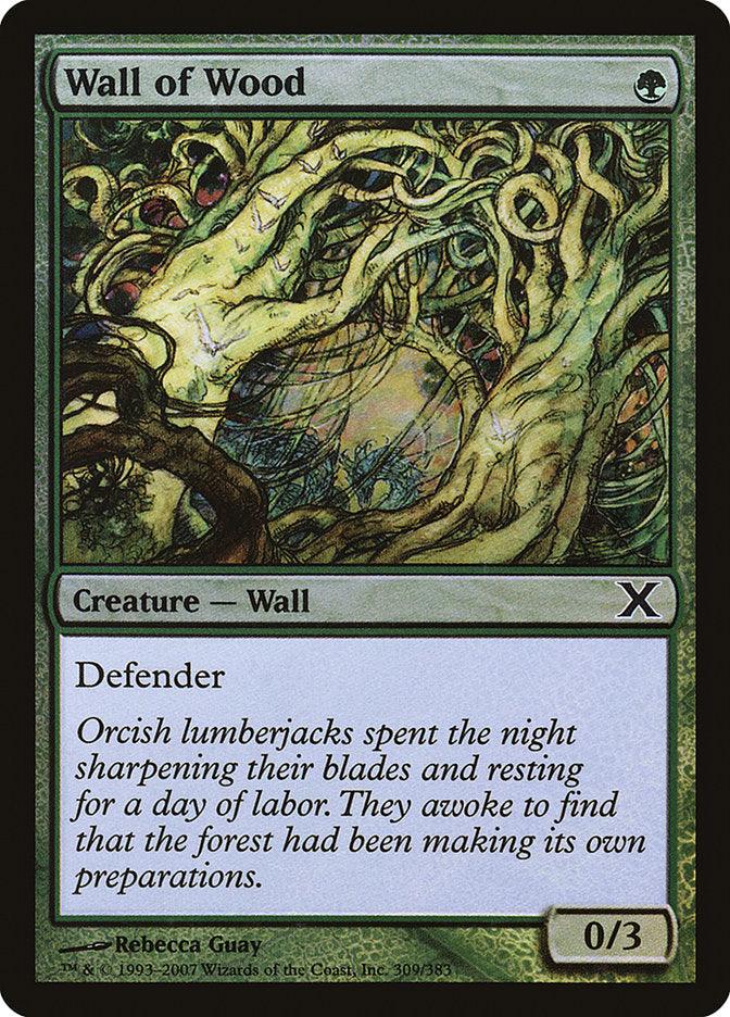 Wall of Wood (Premium Foil) [Tenth Edition] - Trinity Hobby