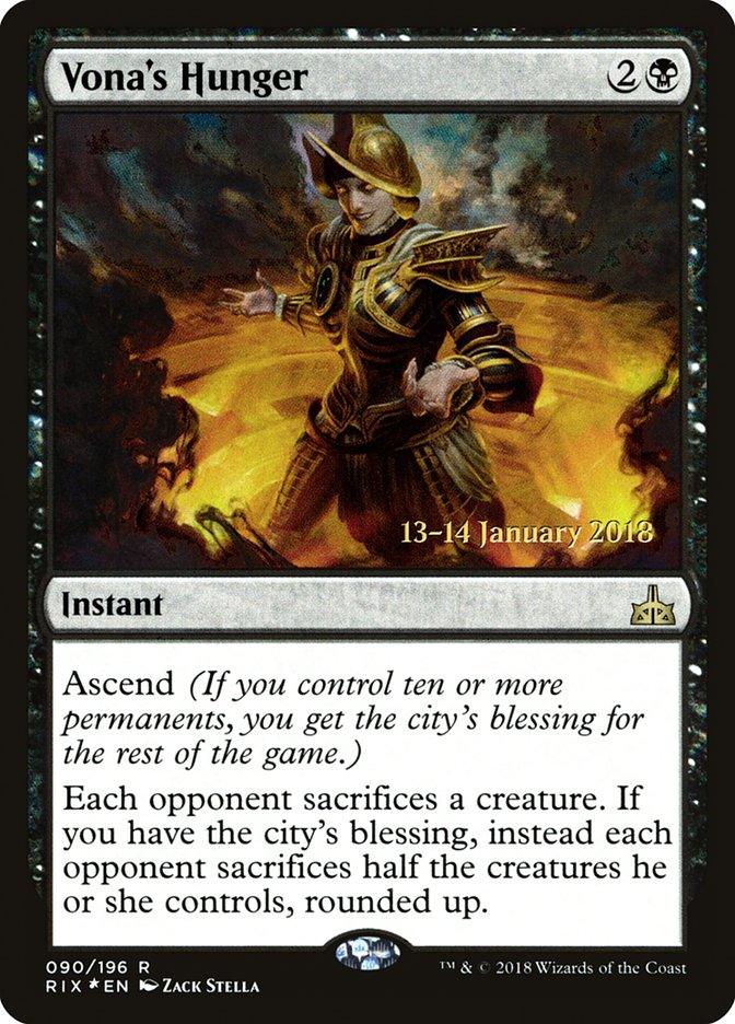 Vona's Hunger [Rivals of Ixalan Prerelease Promos] - Trinity Hobby