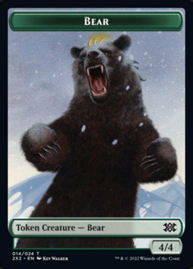 Bear // Monk Double-Sided Token [Double Masters 2022 Tokens] - Trinity Hobby