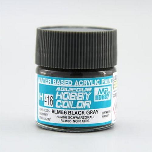 AQUEOUS HOBBY COLOR - H416 RLM66 BLACK GRAY [GERMAN LUFTWAFFE AIRCLAF] - Trinity Hobby