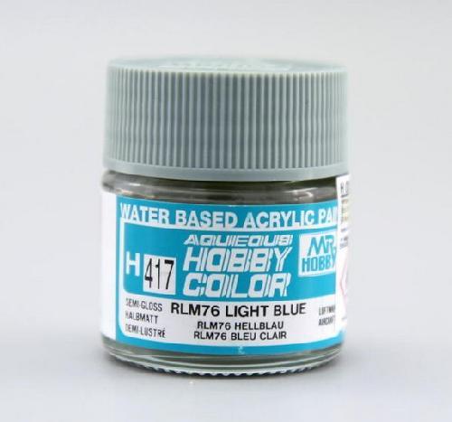 AQUEOUS HOBBY COLOR - H417 RLM76 LIGHT BLUE [GERMAN LUFTWAFFE AIRCLAF] - Trinity Hobby