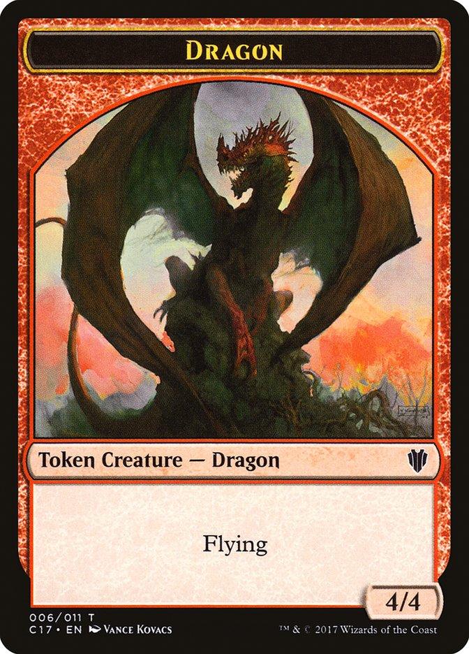 Cat Dragon // Dragon (006) Double-Sided Token [Commander 2017 Tokens] - Trinity Hobby