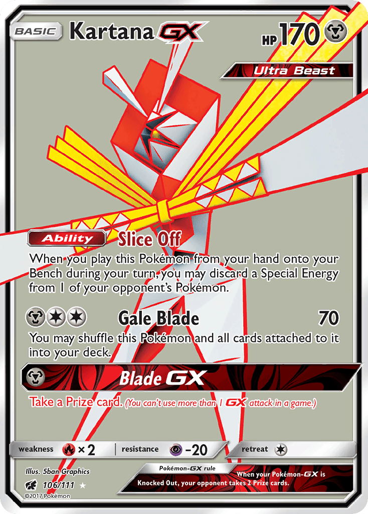 Kartana GX (106/111) [Sun & Moon: Crimson Invasion] - Trinity Hobby