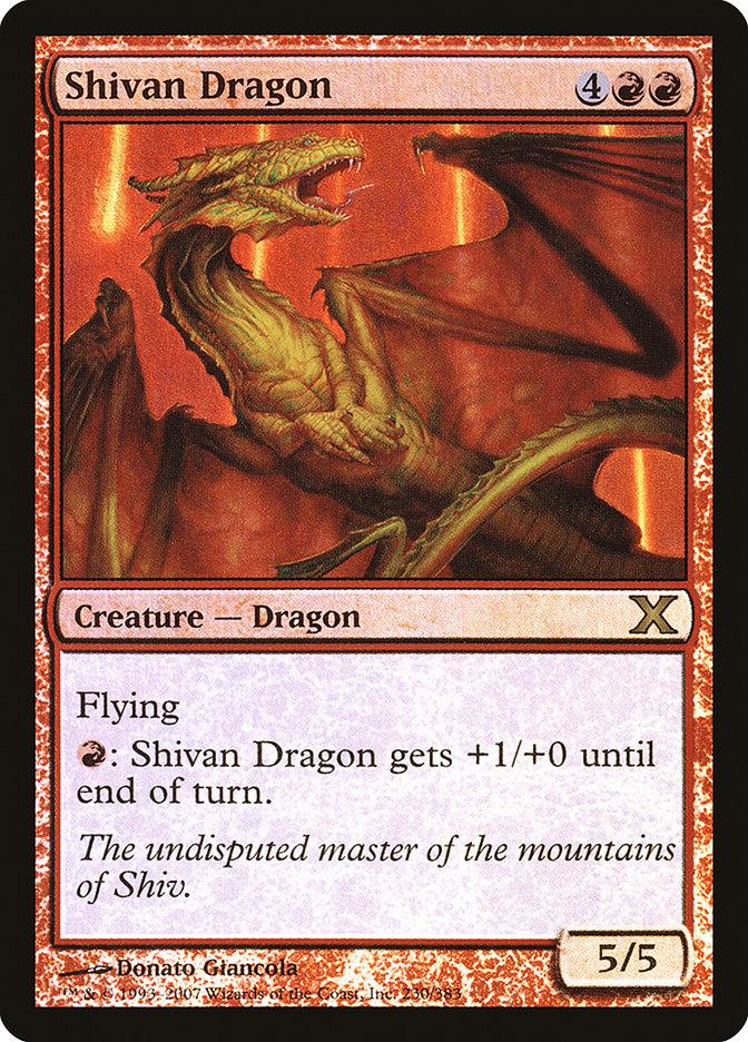 Shivan Dragon (Premium Foil) [Tenth Edition] - Trinity Hobby