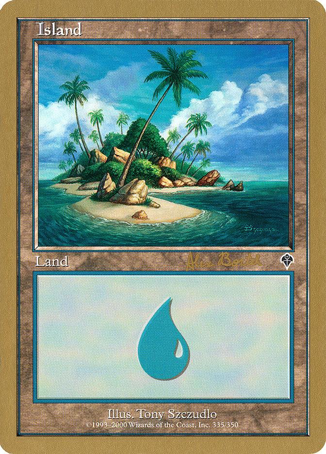 Island (ab335b) (Alex Borteh) [World Championship Decks 2001] - Trinity Hobby