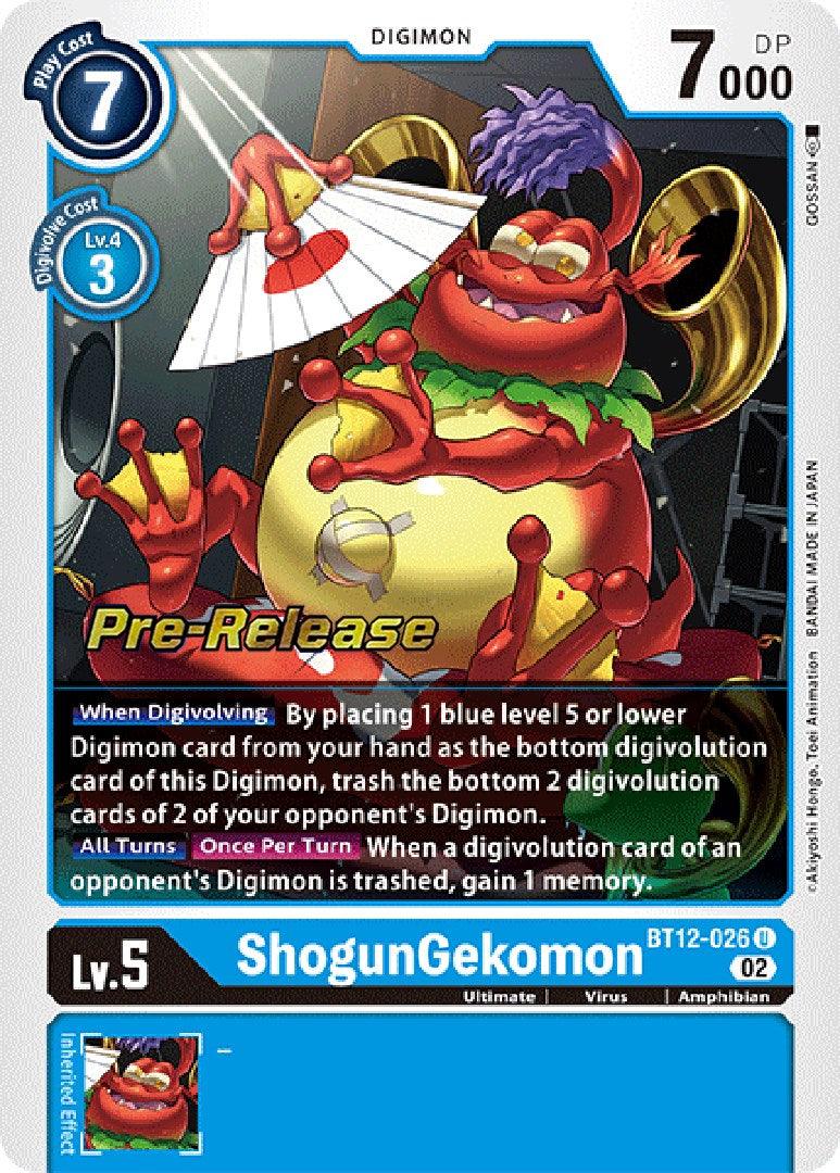 ShogunGekomon [BT12-026] [Across Time Pre-Release Cards]Digimon Trading Card Game