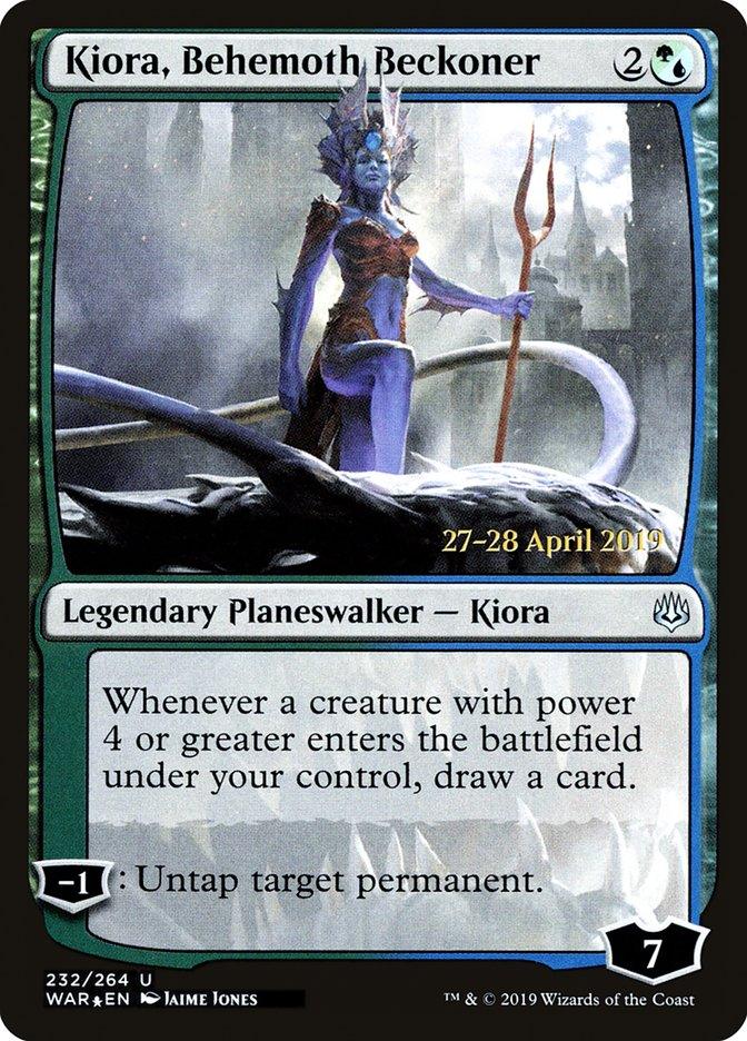 Kiora, Behemoth Beckoner [War of the Spark Prerelease Promos] - Trinity Hobby