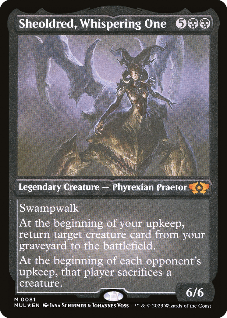 Sheoldred, Whispering One (Foil Etched) [Multiverse Legends] - Trinity Hobby