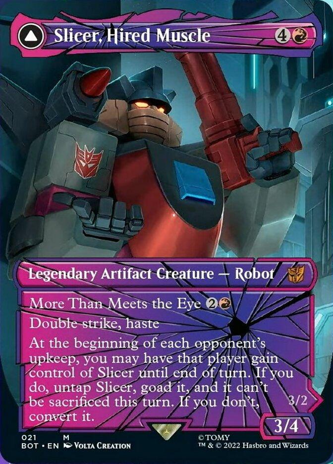 Slicer, Hired Muscle // Slicer, High-Speed Antagonist (Shattered Glass) [Transformers] - Trinity Hobby