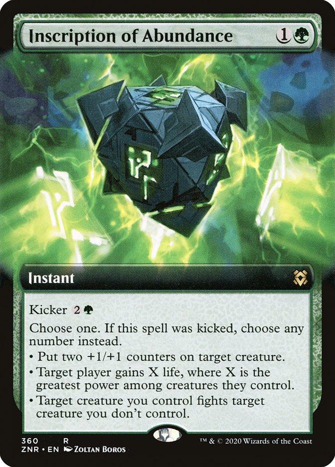 Inscription of Abundance (Extended Art) [Zendikar Rising] - Trinity Hobby