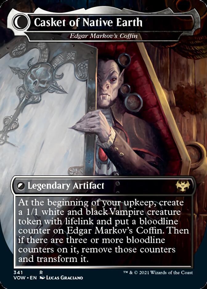 Edgar, Charmed Groom // Edgar Markov's Coffin - Dracula the Voyager // Casket of Native Earth [Innistrad: Crimson Vow] - Trinity Hobby