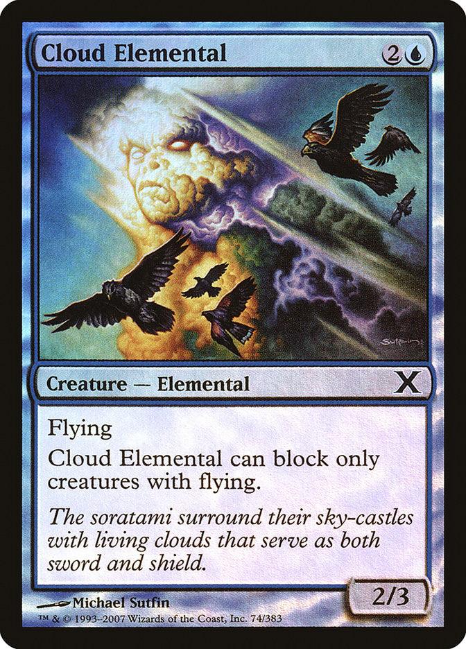 Cloud Elemental (Premium Foil) [Tenth Edition] - Trinity Hobby