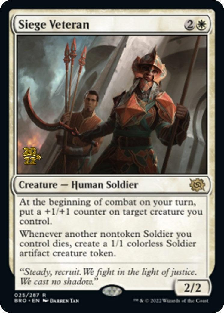 Siege Veteran [The Brothers' War Prerelease Promos] - Trinity Hobby