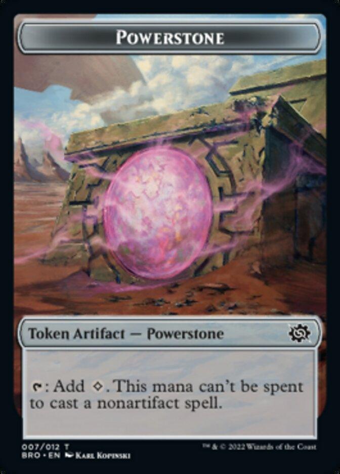 Powerstone // Ravage Double-Sided Token [The Brothers' War Tokens] - Trinity Hobby