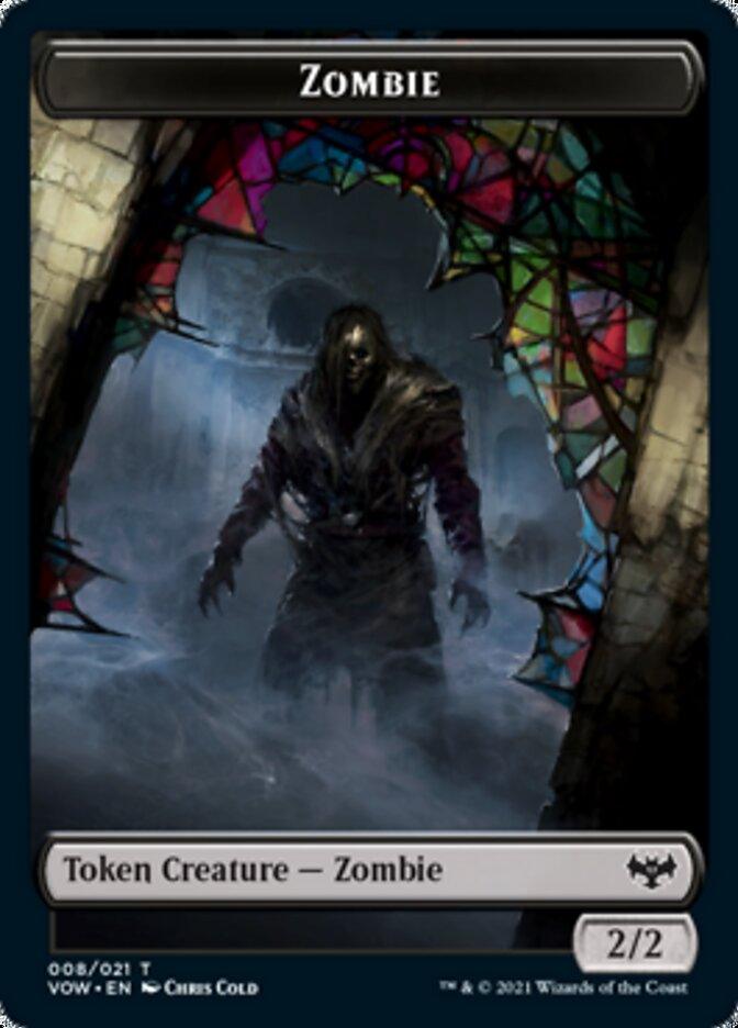 Zombie (008) // Zombie (005) Double-Sided Token [Innistrad: Crimson Vow Tokens] - Trinity Hobby
