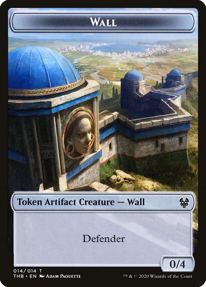 Human Soldier // Wall Double-Sided Token [Theros Beyond Death Tokens] - Trinity Hobby