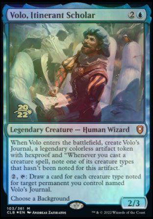 Volo, Itinerant Scholar [Commander Legends: Battle for Baldur's Gate Prerelease Promos] - Trinity Hobby