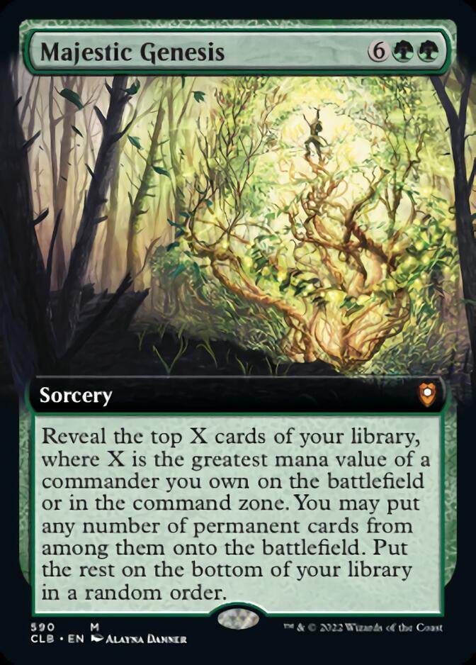 Majestic Genesis (Extended Art) [Commander Legends: Battle for Baldur's Gate] - Trinity Hobby