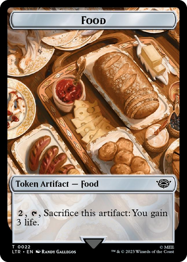 Smaug // Food (0022) Double-Sided Token (Surge Foil) [The Lord of the Rings: Tales of Middle-Earth Tokens] - Trinity Hobby