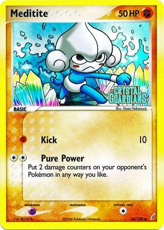 Pokemon Trading Card Meditite (56/100) (Stamped) [EX: Crystal Guardians]
