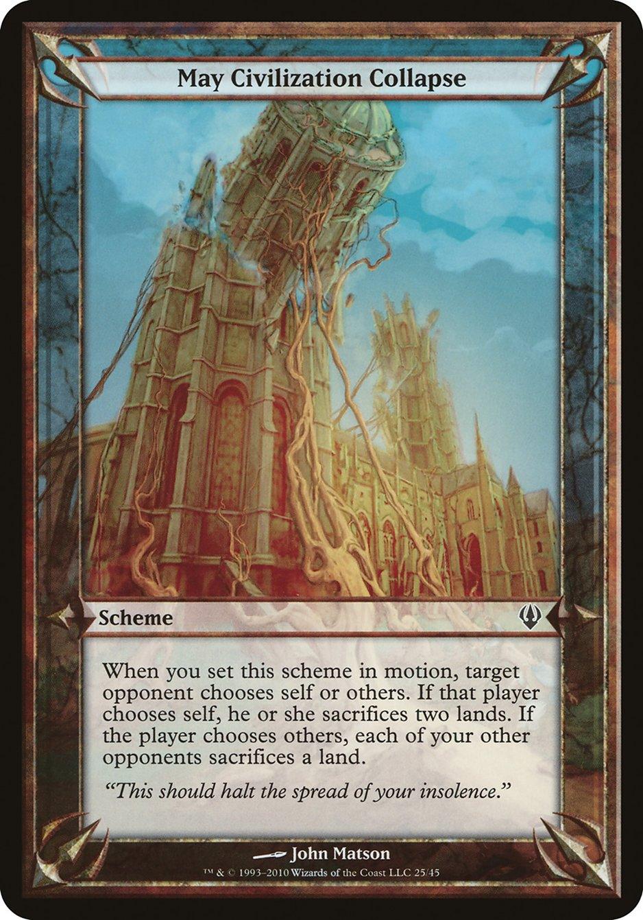May Civilization Collapse (Schemes) [Archenemy Schemes] - Trinity Hobby