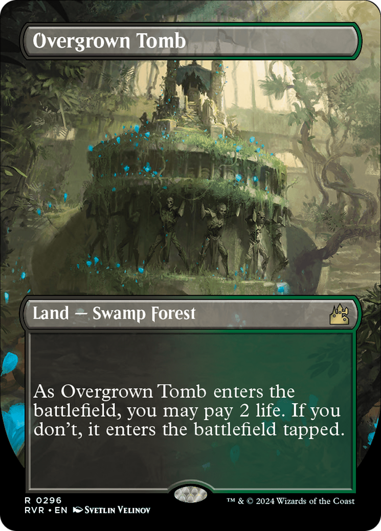 Overgrown Tomb (Borderless) [Ravnica Remastered] - Trinity Hobby