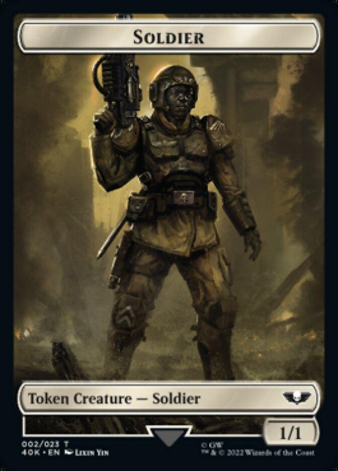 Soldier (002) // Zephyrim Double-Sided Token (Surge Foil) [Warhammer 40,000 Tokens] - Trinity Hobby