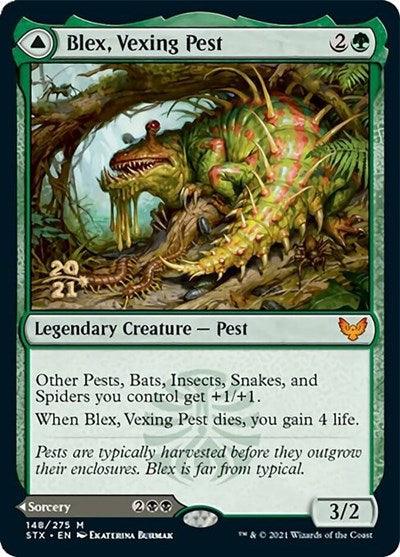 Blex, Vexing Pest // Search for Blex [Strixhaven: School of Mages Prerelease Promos] - Trinity Hobby