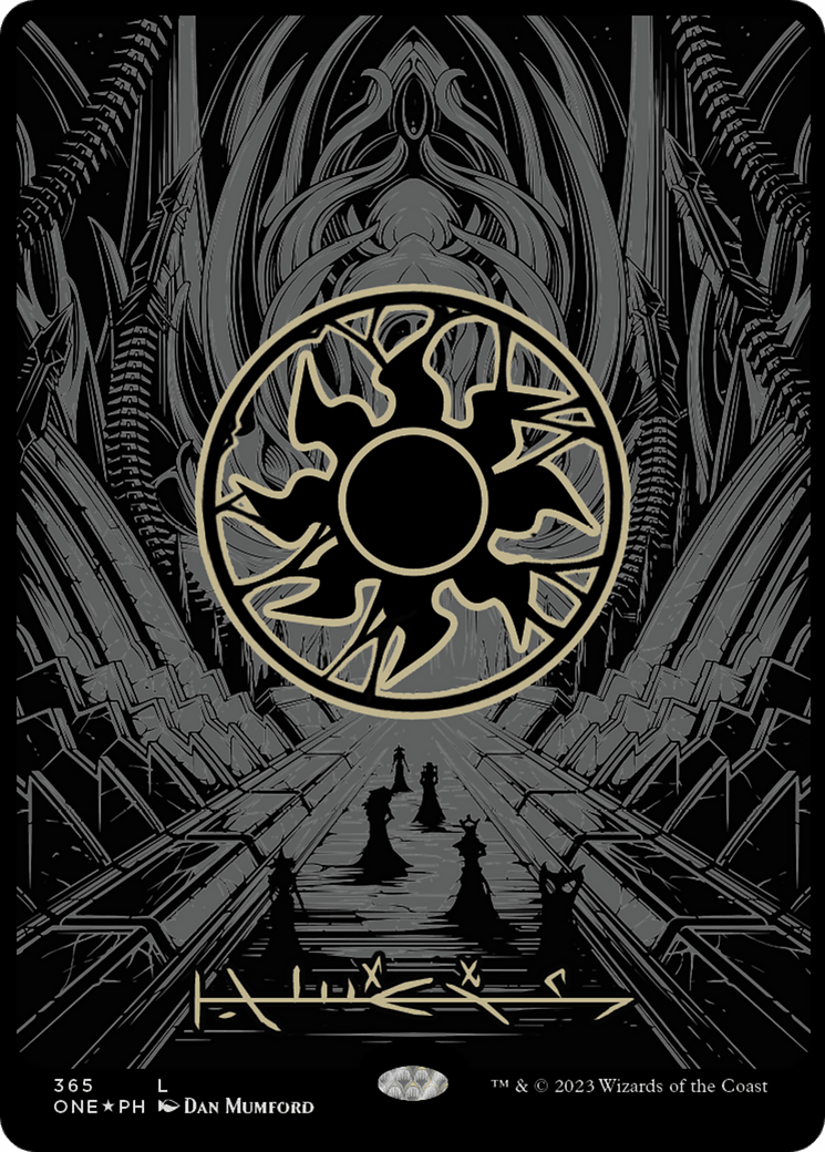 Plains (365) (Oil Slick Raised Foil) [Phyrexia: All Will Be One] - Trinity Hobby
