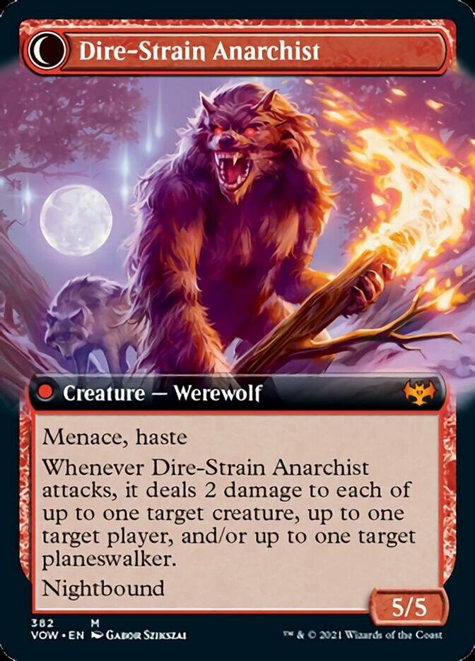 Volatile Arsonist // Dire-Strain Anarchist (Extended Art) [Innistrad: Crimson Vow] - Trinity Hobby