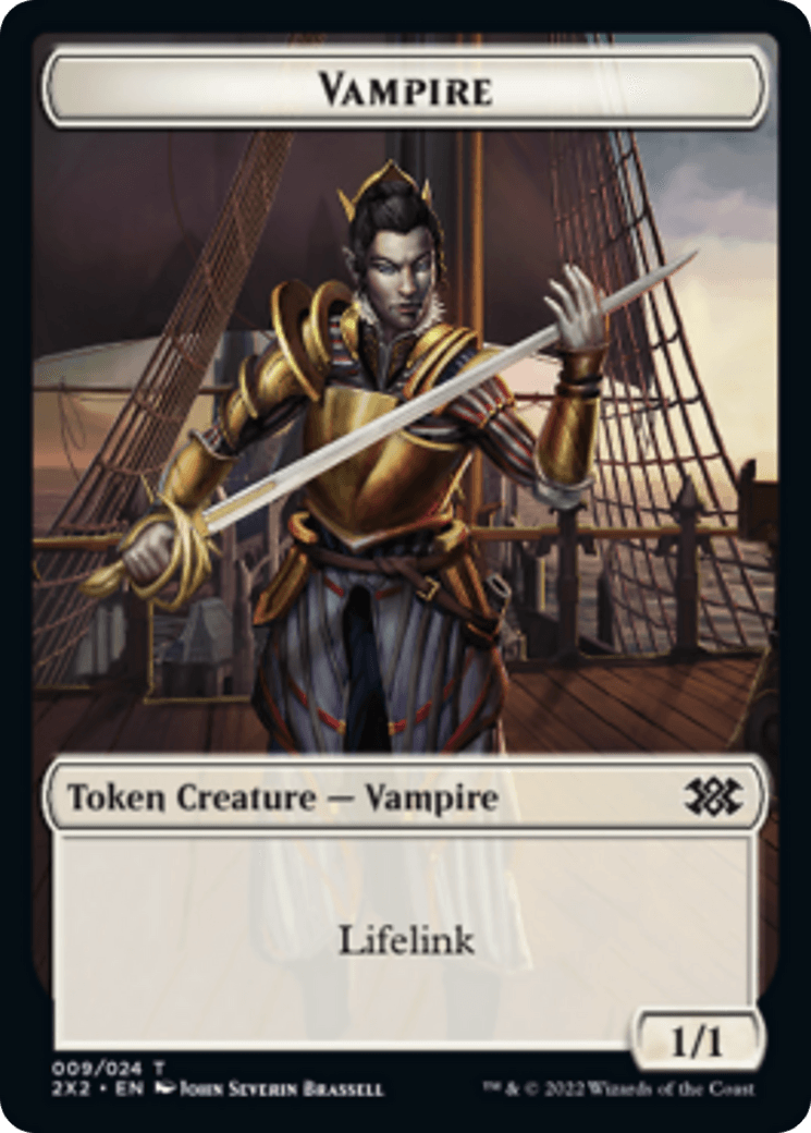 Faerie Rogue // Vampire Double-Sided Token [Double Masters 2022 Tokens] - Trinity Hobby