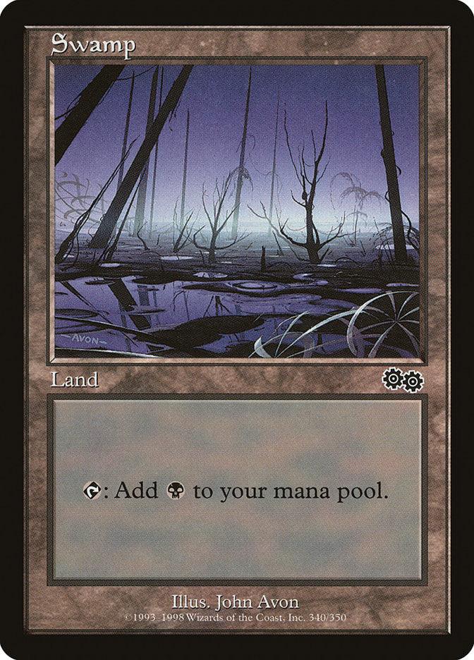 Swamp (340) [Urza's Saga] - Trinity Hobby
